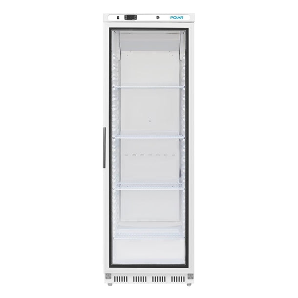 Polar C-Series Upright Display Fridge White 400Ltr CD087-A