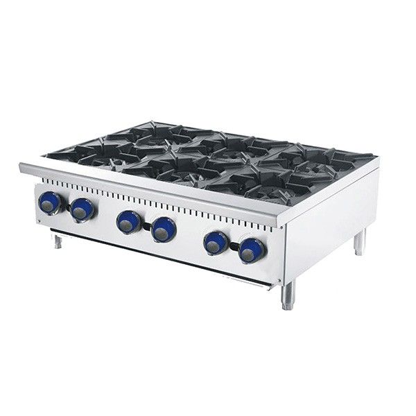 Cookrite Countertop LPG 6 Burner Cooktop ATHP-36-6-LPG