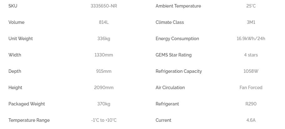 Bromic FHM1250-NR Full Height Multideck Fridge - 1250mm