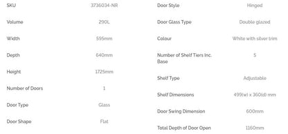 Bromic GM0300-NR 290L Upright Display Fridge