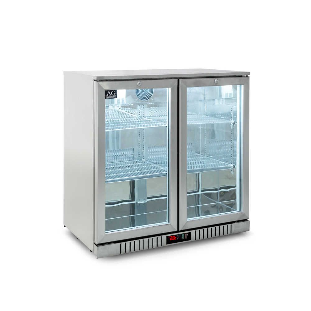 Twin Door Bar Fridge - Stainless Body & Doors | 2SBR-H