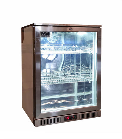 Single Door Bar Fridge - Stainless Steel Body & Doors 1SBR-H