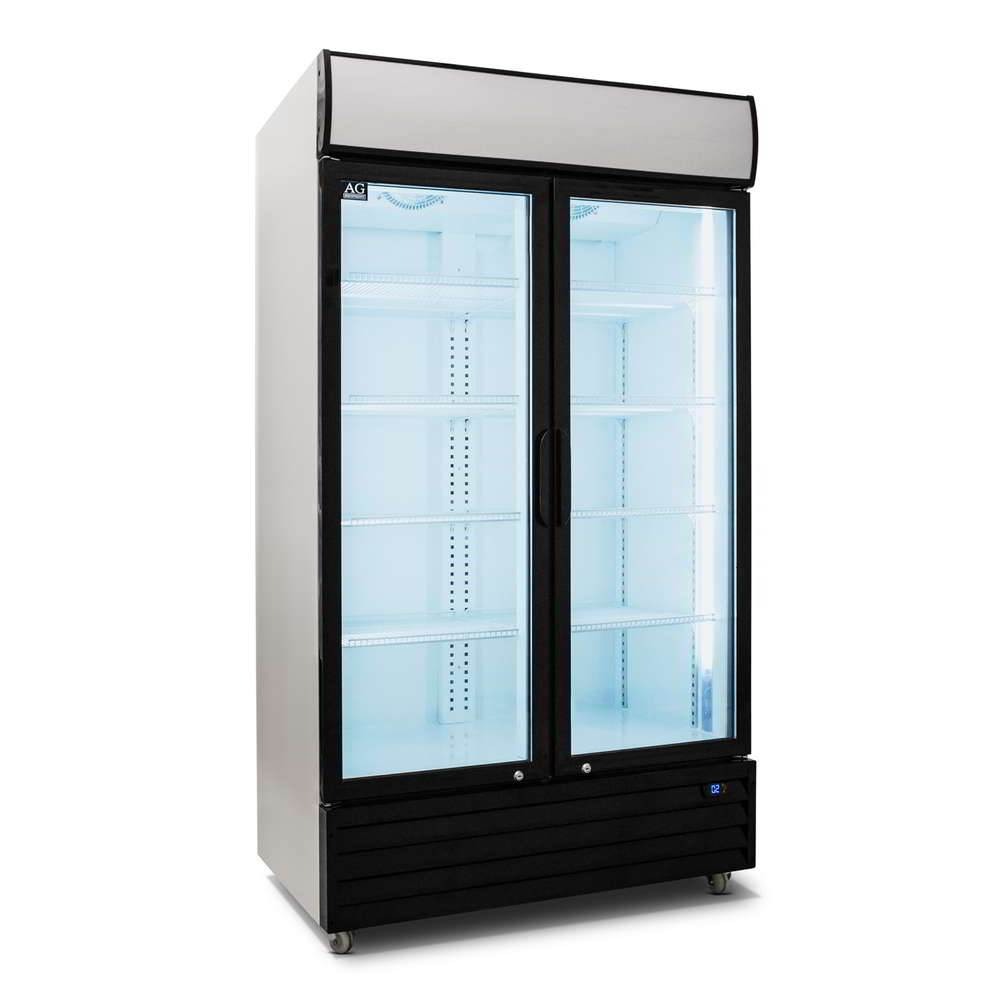 800L Double Door Upright Display Fridge - Glass Door CU800TNG