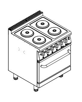 Goldstein GR/EE710FF 4 x Electric Stove Tops w/ Oven