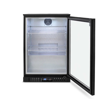 Single Door Bar Fridge - Black Body & Doors 1BBR-H