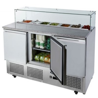 Atosa 3 Doors Pizzatable Saladette Fridge 1365mm ESL3864