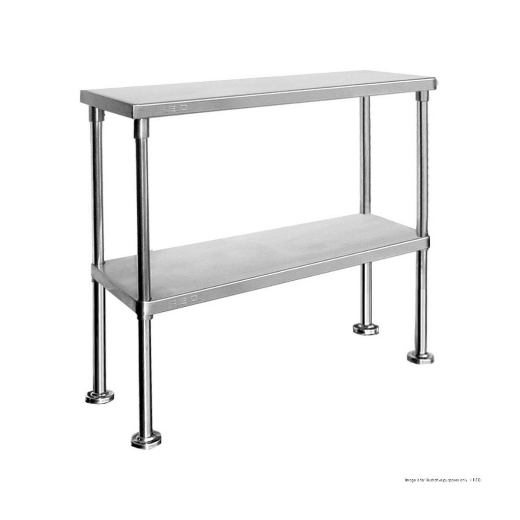 Double Tier 1500mm Wide 400mm Deep Workbench Overshelf WBO2-1500-400