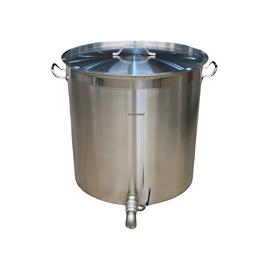 with 40mm Valve - 550mm*550mm*1200mm*3mm Stock Pot - IH - S/S (with 40mm Valve) 130L - 550(Ø)*550(H)mm