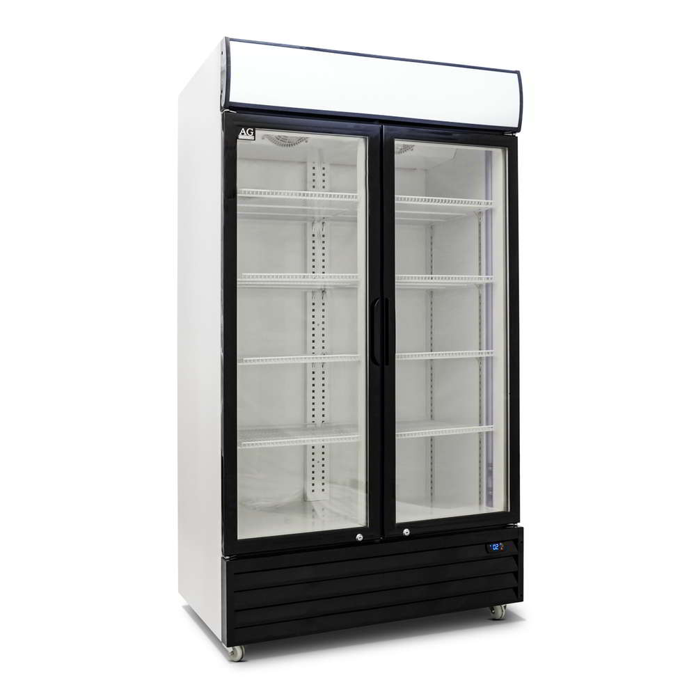 800L Double Door Upright Display Fridge - Glass Door CU800TNG