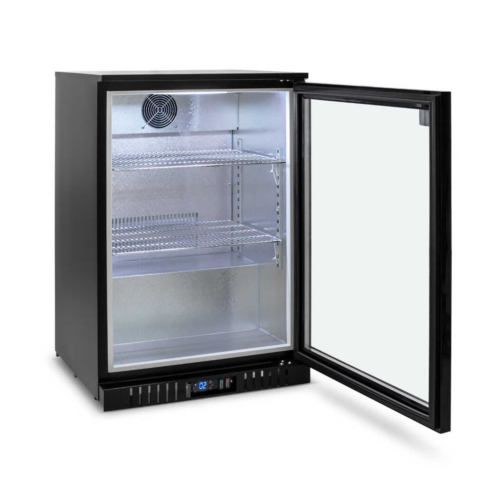 Single Door Bar Fridge - Black Body & Doors 1BBR-H