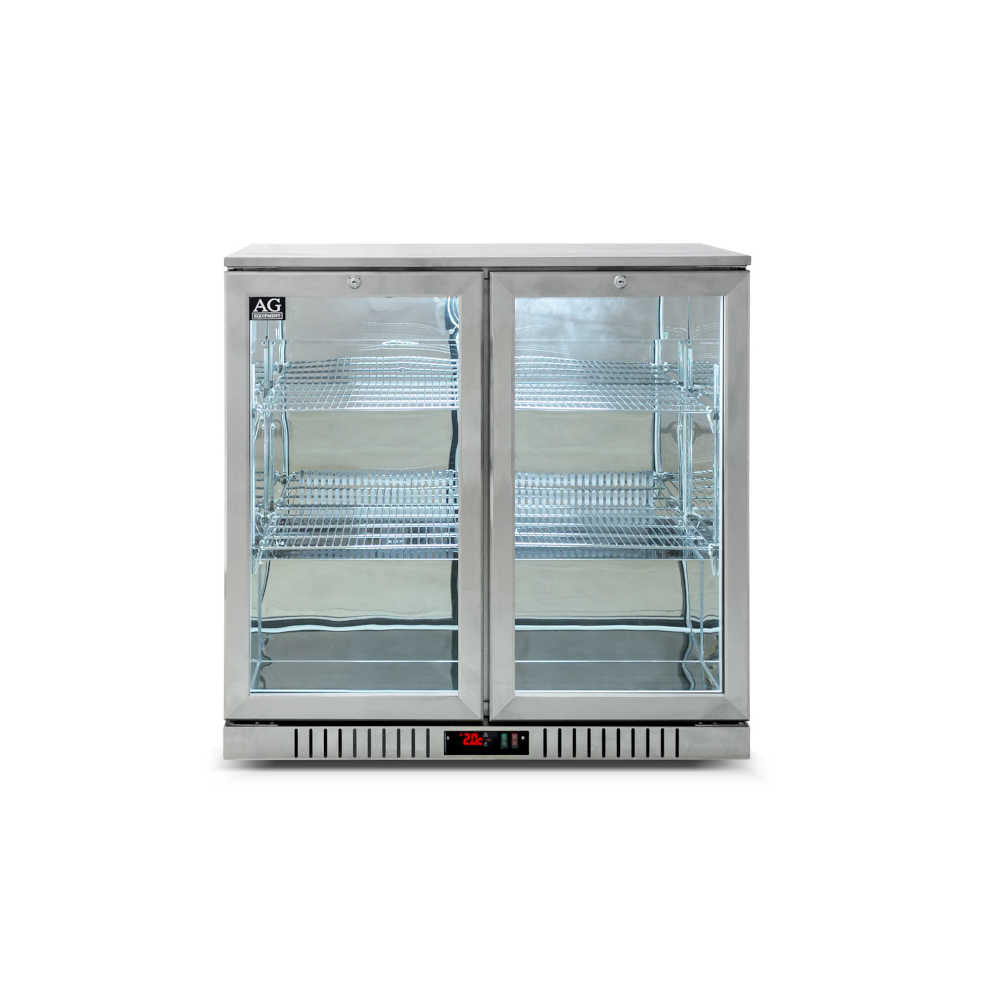 Twin Door Bar Fridge - Stainless Body & Doors | 2SBR-H