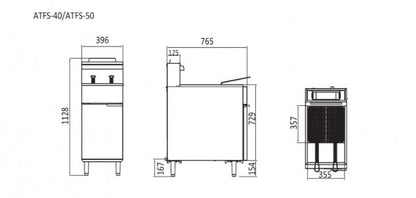 Cookrite 4 Tubes Gas Deep Fryer ATFS-50-LPG