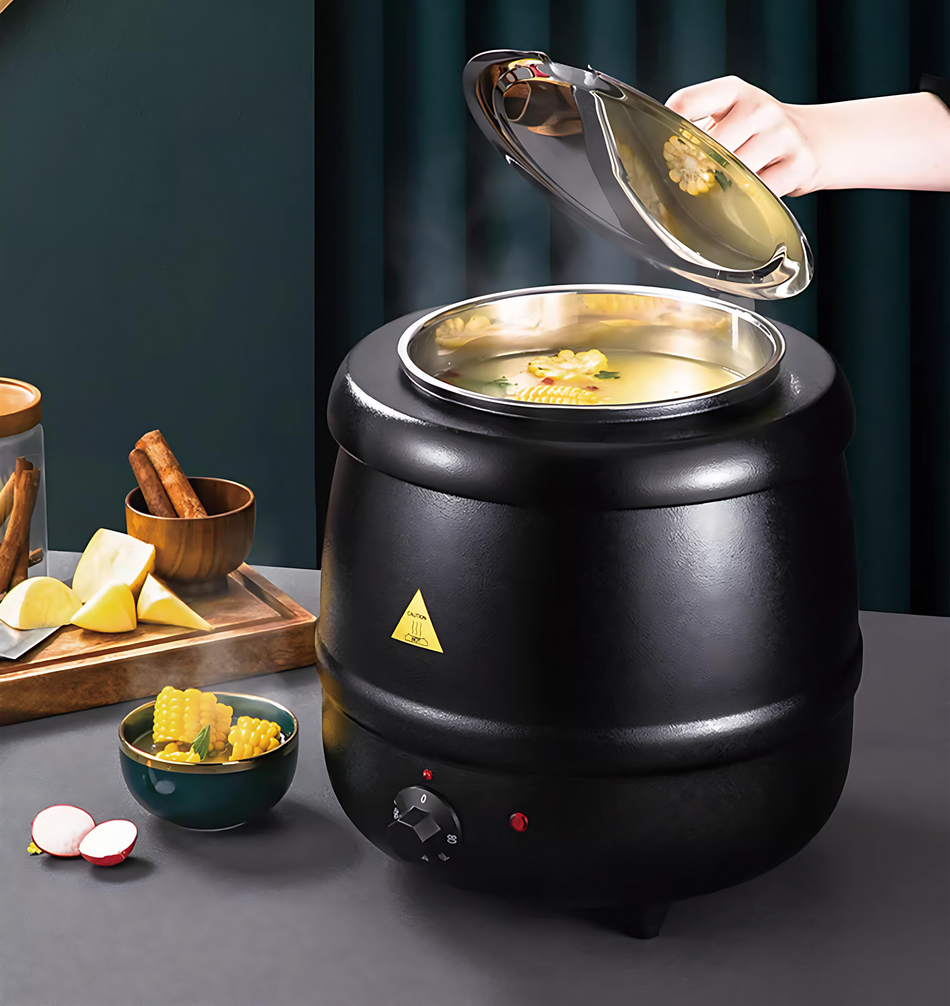 Black 10lt Electric Soup Kettle