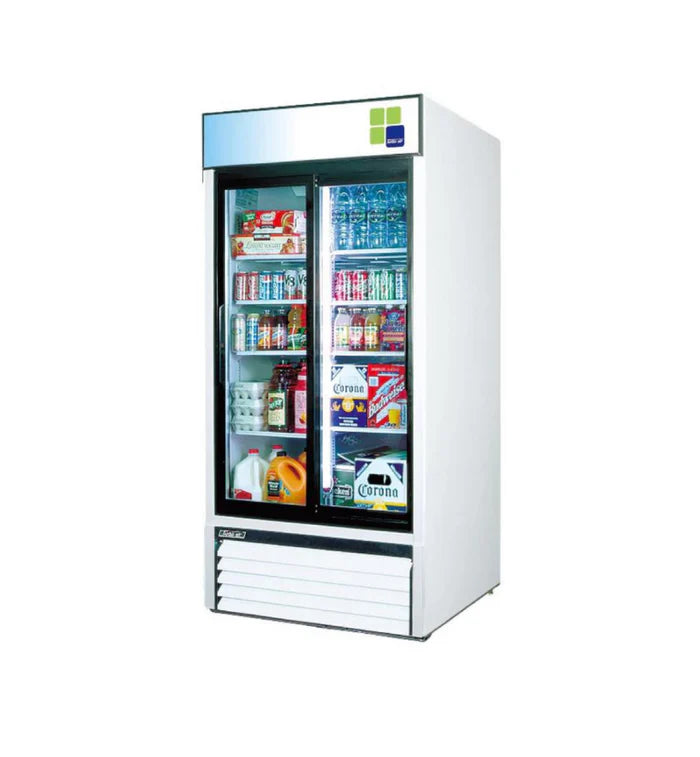 Turbo Air FRS-1000R 2 Door Display Upright Fridge 951L