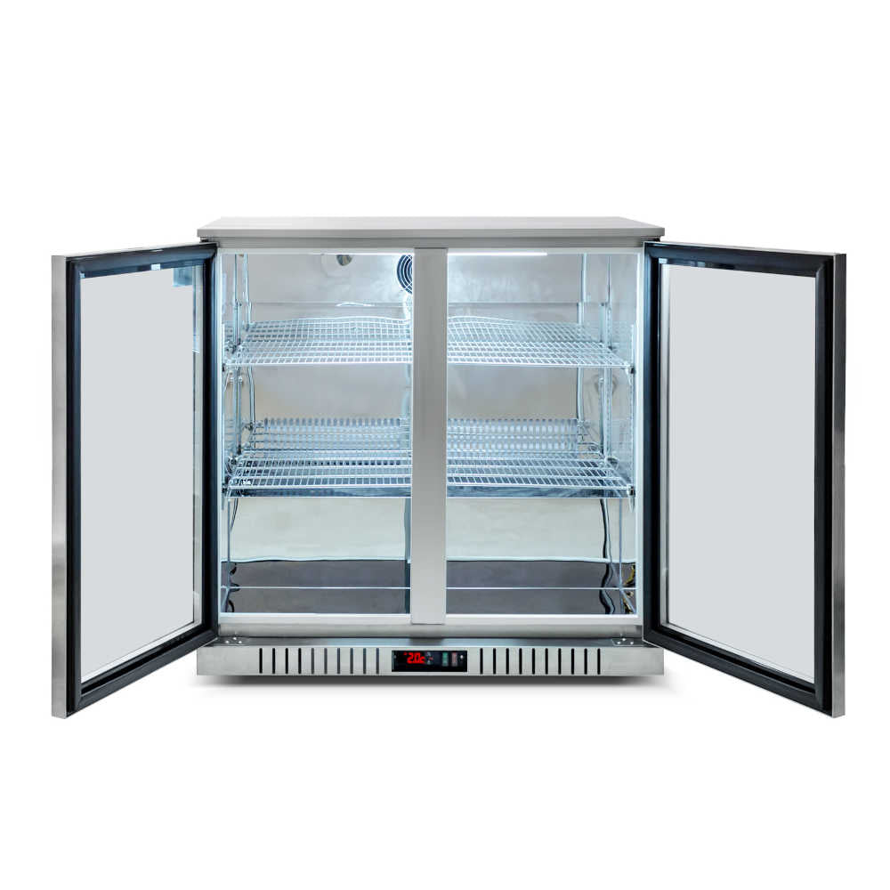 Twin Door Bar Fridge - Stainless Body & Doors | 2SBR-H