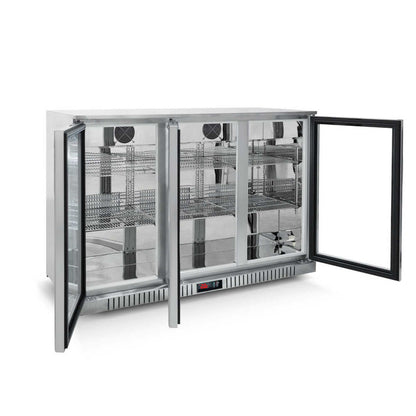 Three Door Bar Fridge - Stainless Steel Body & Doors | 3SBR-H