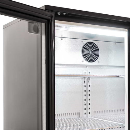 Twin Door Bar Fridge - Black Body & Doors | 2BBR-H