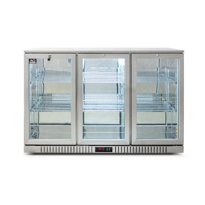 Three Door Bar Fridge - Stainless Steel Body & Doors | 3SBR-H