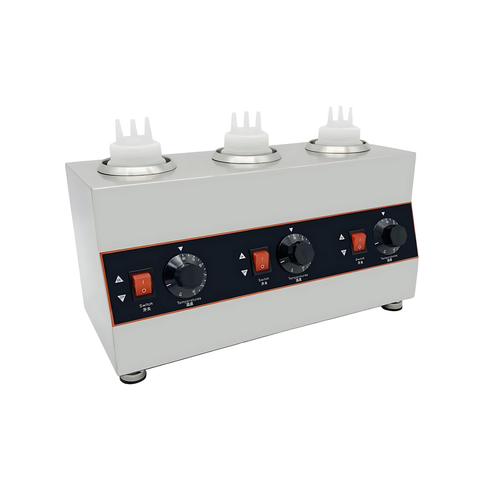 Benchtop Triple Bottle Chocolate / Sauce Warmer