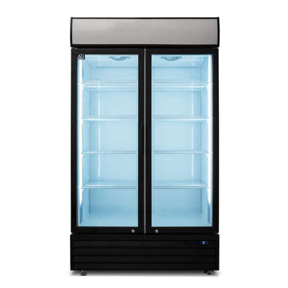 1000L Double Glass Door Upright Display Fridge CU1000TNG