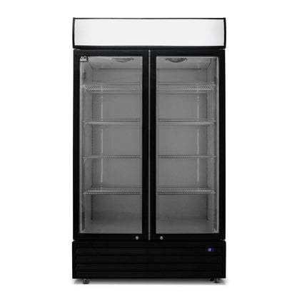 800L Double Door Upright Display Fridge - Glass Door CU800TNG