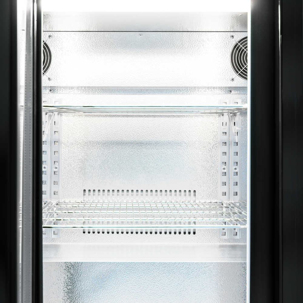 Three Door Bar Fridge - Black Body & Doors | 3BBR-H