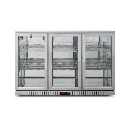 Three Door Bar Fridge - Stainless Steel Body & Doors | 3SBR-H