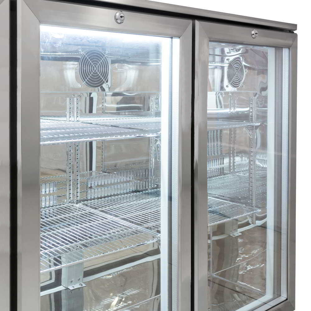 Three Door Bar Fridge - Stainless Steel Body & Doors | 3SBR-H