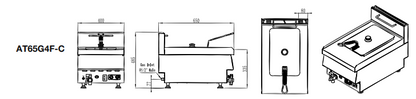 Cookrite LPG Countertop Gas Fryer AT65G4F-C-LPG