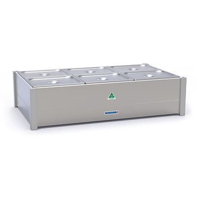 Roband Hot Bain Marie 6 x 1/2 size pans, double row BM23A