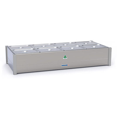 Roband Hot Bain Marie 8 x 1/2 size pans, double row BM24A