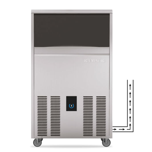 ICEMATIC C54F DP-A 54kg Under Counter Self Contained Ice Machine With In-built Water Drain Pump