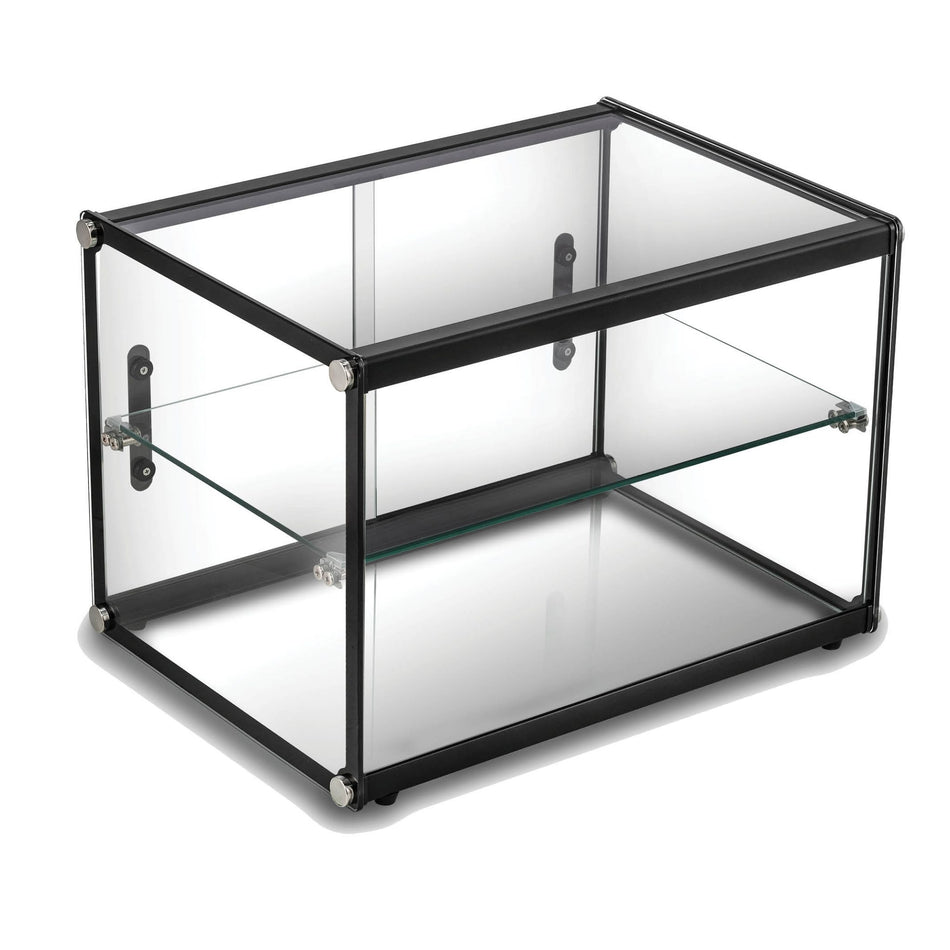 Exquisite Two Tiers Flat Glass Ambient Cake Display CD65