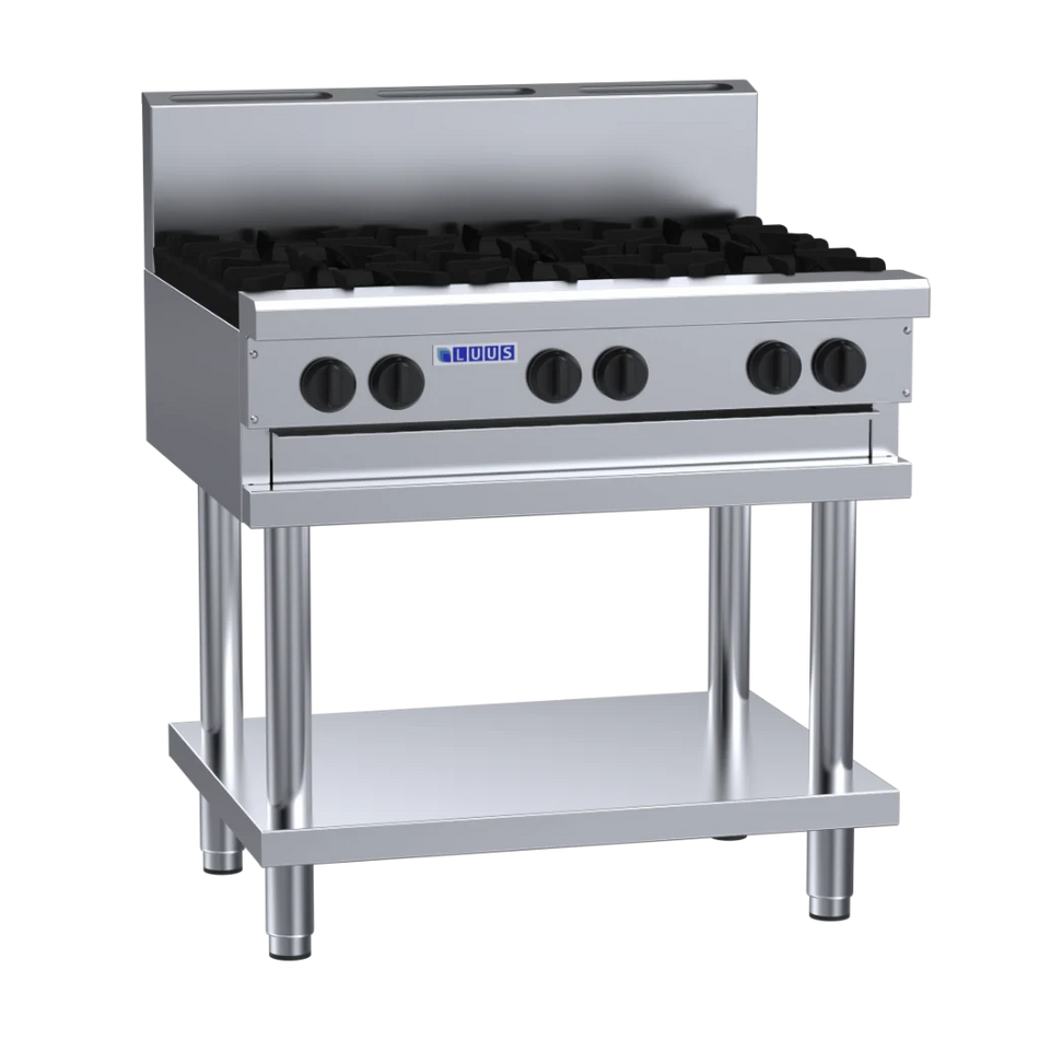 Luus CS-6B 900mm Cooktop with 6 Burners & Shelf Professional Series