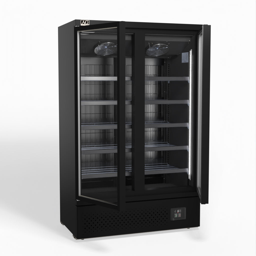 Supermarket Two Glass Doors Upright Display Fridge - 1000 Litre CSB1000