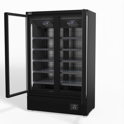 Supermarket Two Glass Doors Upright Display Fridge - 1000 Litre CSB1000