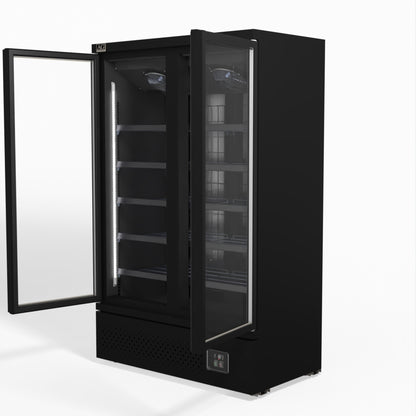 Supermarket Two Glass Doors Upright Display Fridge - 1000 Litre CSB1000