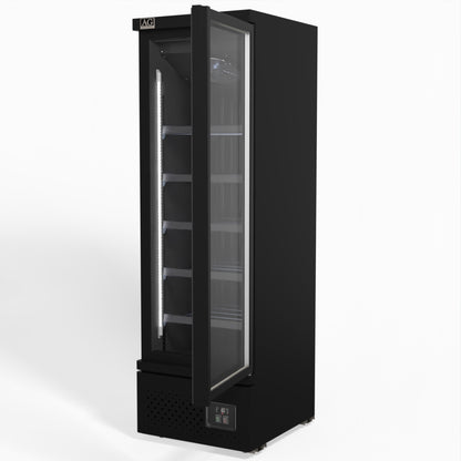 Supermarket Single Glass Door Upright Display Fridge - 450 Litre CSB450