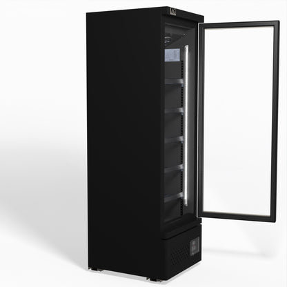 Supermarket Single Glass Door Upright Display Fridge - 450 Litre CSB450