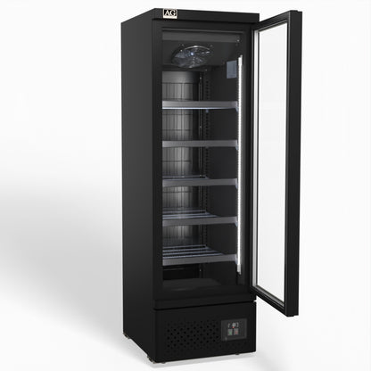 Supermarket Single Glass Door Upright Display Fridge - 450 Litre CSB450