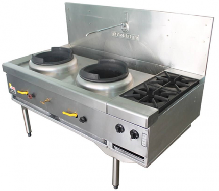 Goldstein CWA2B2 2 Hole Wok with 2 Side Burners