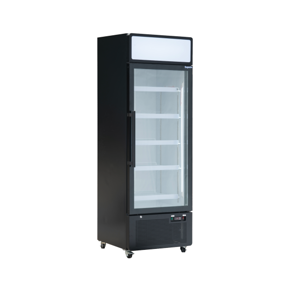Exquisite 420lt DC440PB Upright Display Fridge
