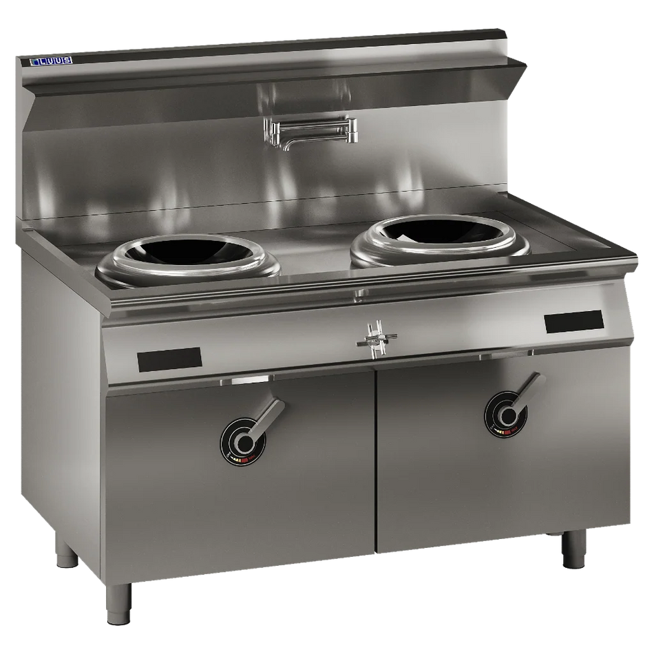LUUS EHW-2C Induction High-Power Double Wok – 2 × 15kW
