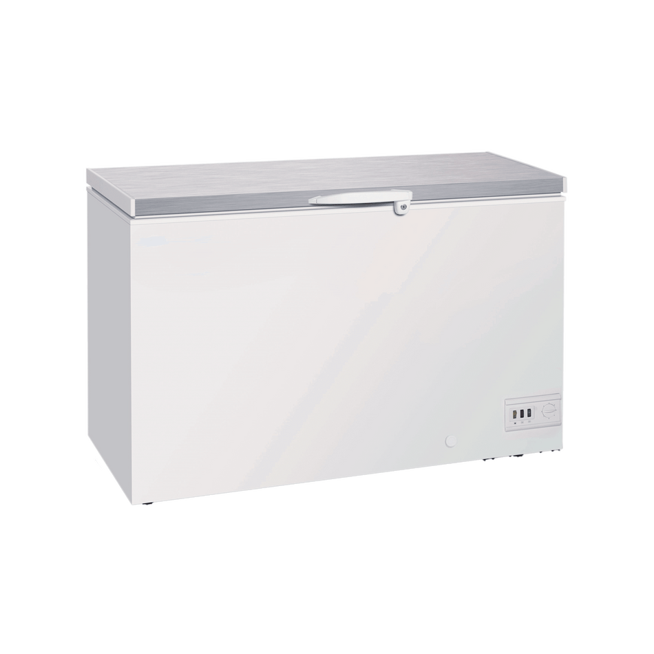 Exquisite ESS550H Stainless Steel Top Storage Chest Freezer 550 Litres with Baskets