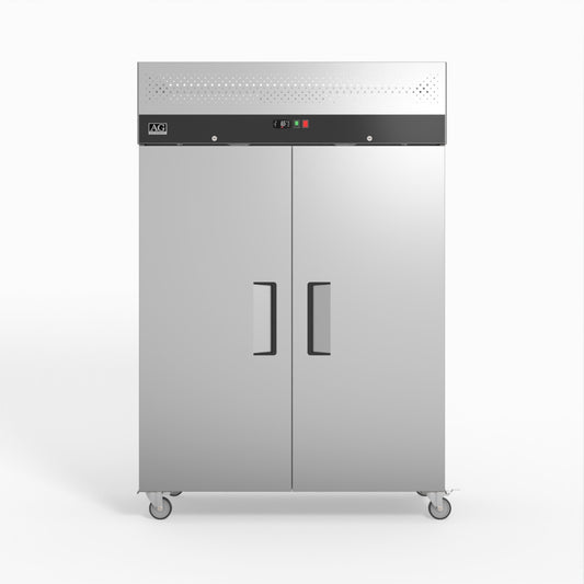 1000 Litre Upright Double Stainless Steel Door Freezer GNX1000BT