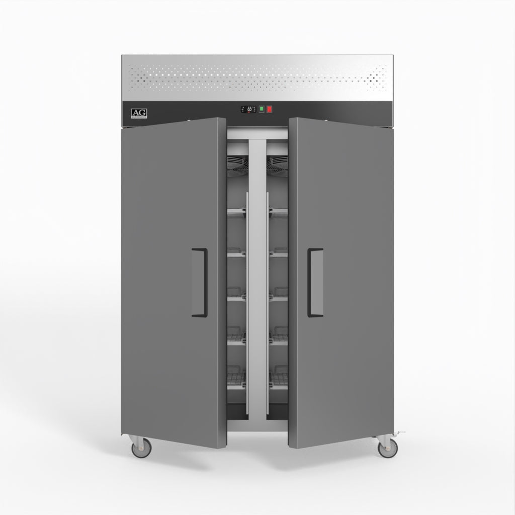 1000 Litre Upright Double Stainless Steel Door Freezer GNX1000BT
