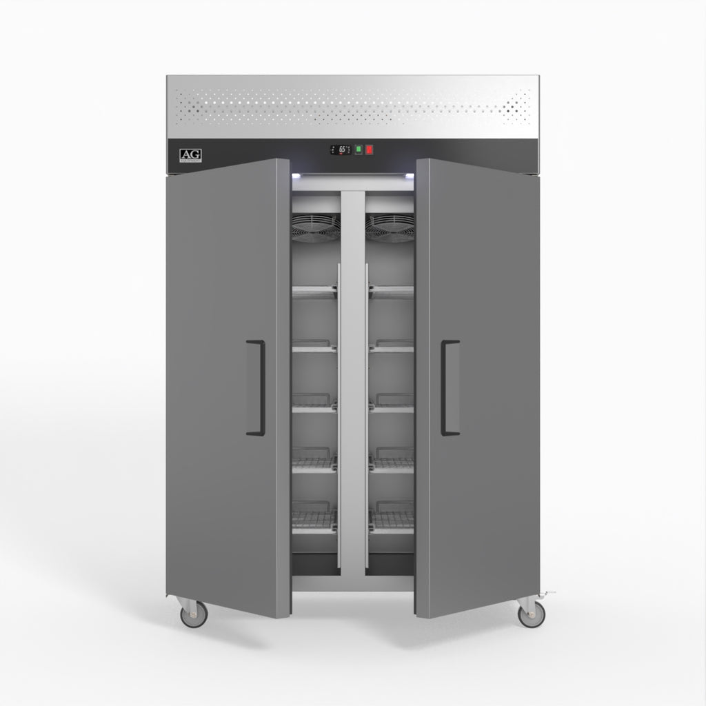 1000 Litre Upright Double Stainless Steel Door Freezer GNX1000BT
