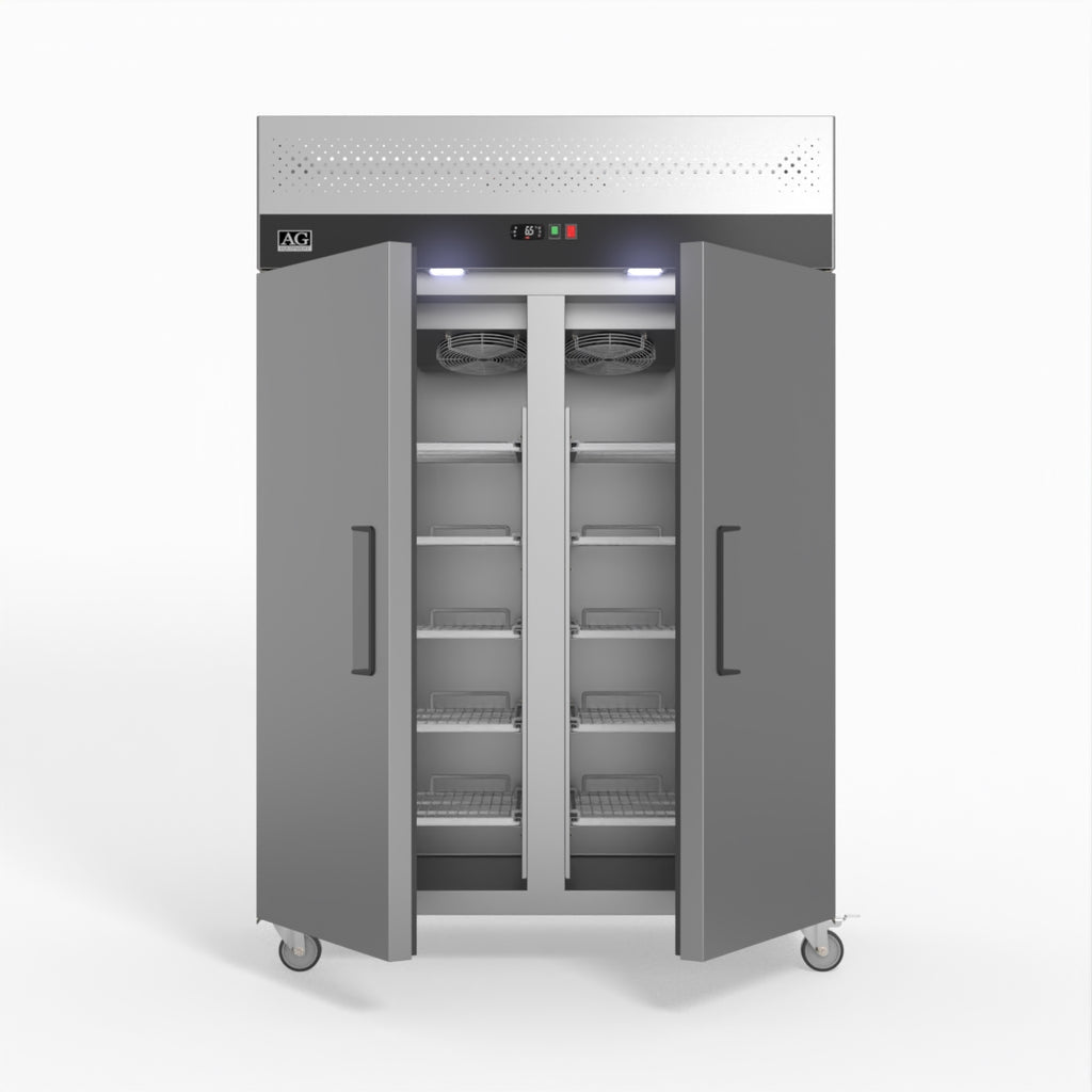 1000 Litre Upright Double Stainless Steel Door Freezer GNX1000BT