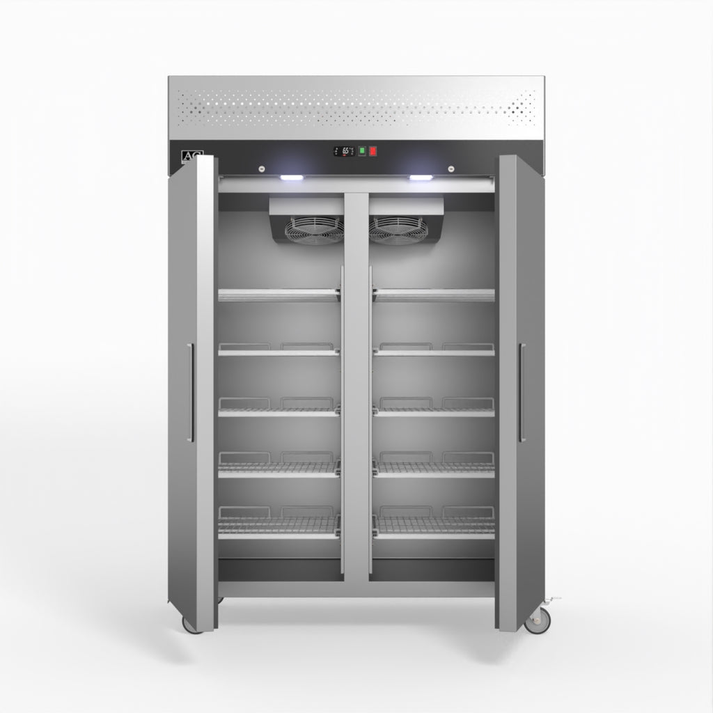 1000 Litre Upright Double Stainless Steel Door Freezer GNX1000BT