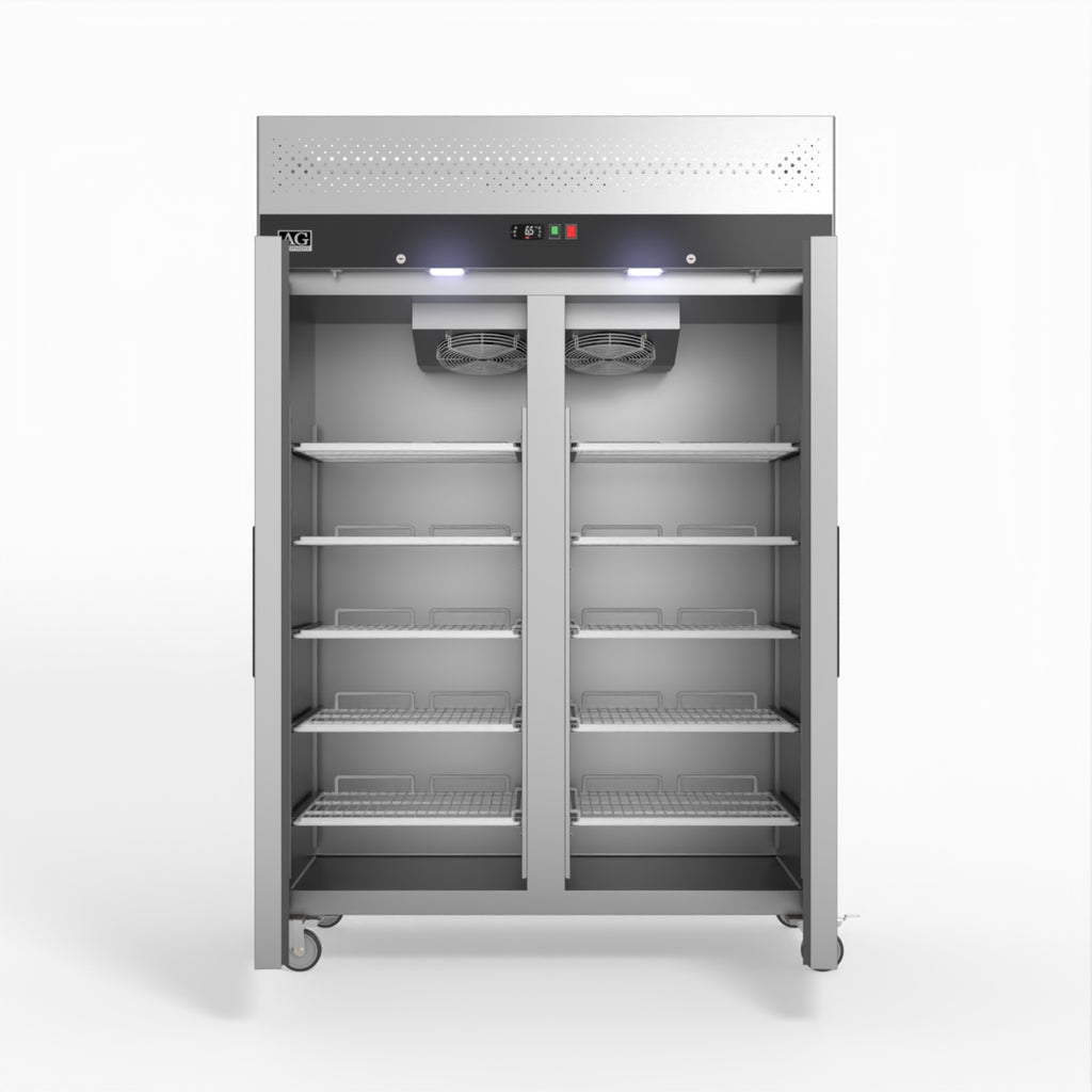 1000 Litre Upright Double Stainless Steel Door Freezer GNX1000BT